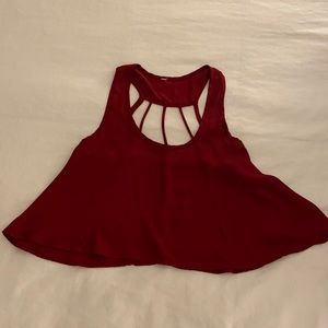 Deep red tank top